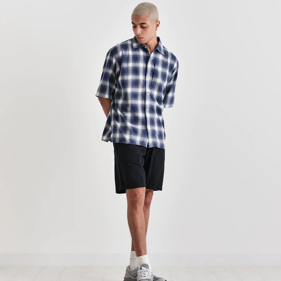 Hayhill Shirt Navy Ombre Check Wax London - Picture 6 of 6